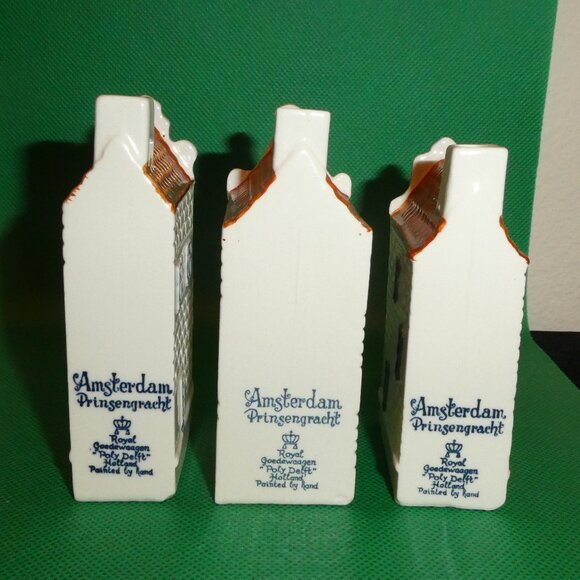 Set Of 3 Royal Goedewaagen Poly Delft Holland Hand painted Amsterdam - Picture 5 of 14